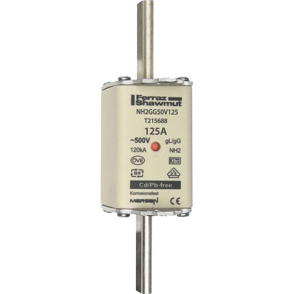 NH-ZERO Fusibile Di Collegamento Dimensione 2, 125A AC500V - Fusibile A Bassa Tensione HR2 NH2 125A NH2GG50V125-image