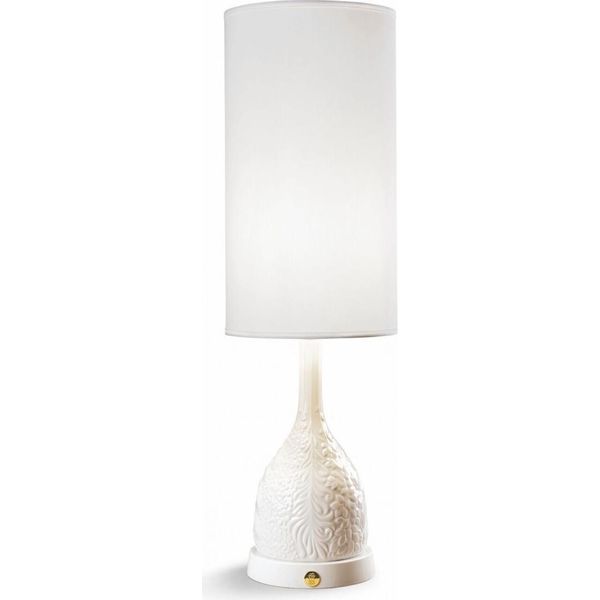 Casa Padrino Lampada Da Tavolo In Porcellana Bianca H53 X 17 Cm - Illuminazione Da Tavolo-image