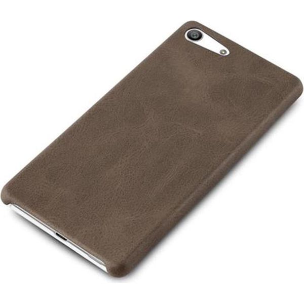 Cadorabo Custodia Protettiva Per Sony Xperia M5 Cover In Marrone Custodia Rigida Cover Telefono Cellulare Custodia In Similcuoio-image
