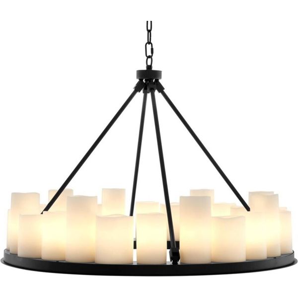 Casa Padrino Lampadario Nero 90 X H. 65 Cm - Hotel Ristorante Arredamento-image