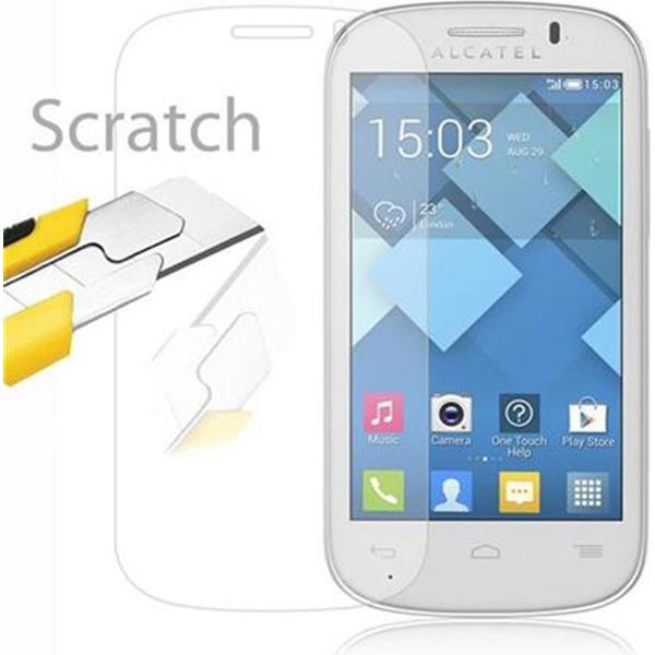 Cadorabo Proteggi Schermo Corazzato Per Alcatel C3 In Vetro Temperato Trasparente-image
