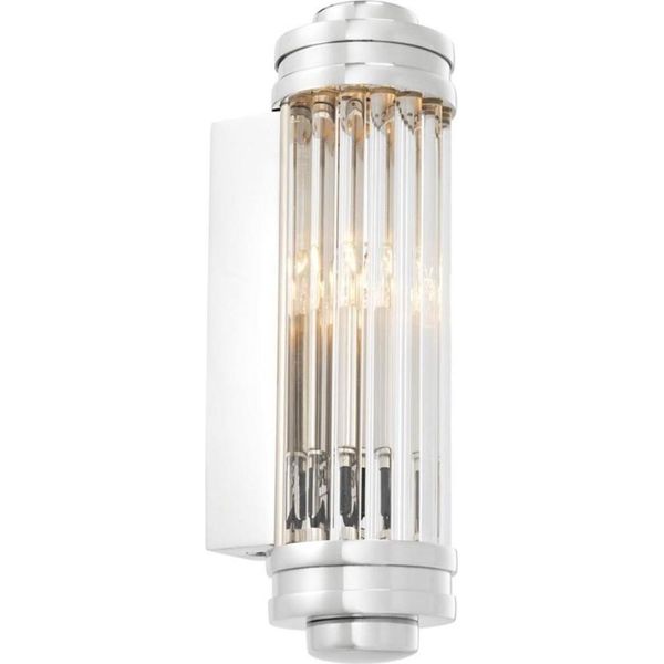 Casa Padrino Applique / Lampada Da Parete Argento 7 X 10 X H. 26 Cm - Hotel & Restaurant Lamp-image