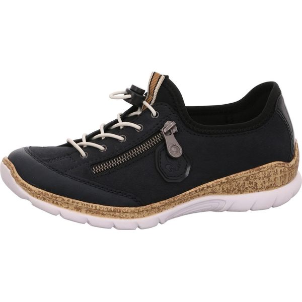 Rieker Donna Scarpa Slip-On N4263-14 Blu Scuro/Nero Pelle Finta Gr.37-image