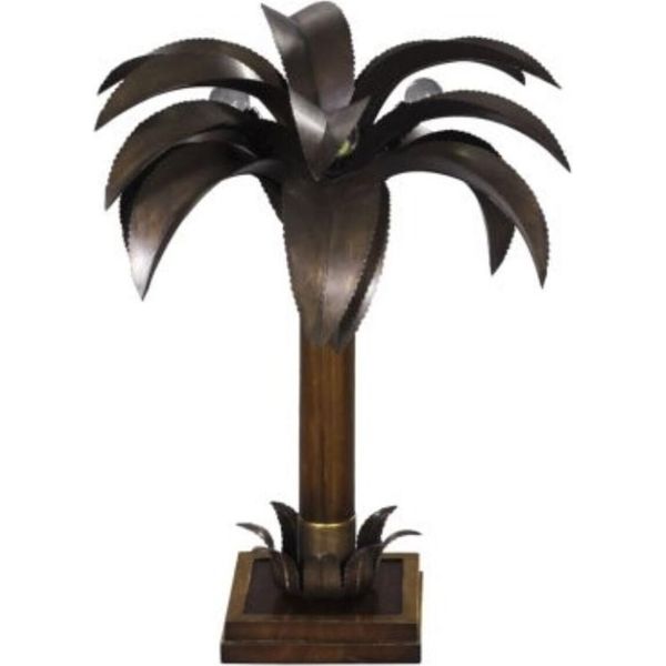 Casa Padrino Lampada Da Tavolo / Lampada Da Tavolo Palma Marrone 60 X 60 X H. 78 Cm - Qualità Lusso-image