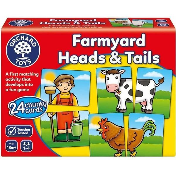 Gioco Di Associazione Per L'apprendimento - Farmyard Friends - Farmyard Heads & Tails-image