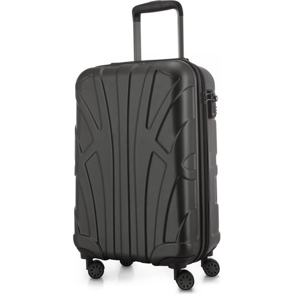Suitline - Bagaglio A Mano Leggero 55X35X20 Cm Trolley Aereo 34 L Bagaglio A Mano Valigia Cabina Leggera 4 Ruote Bagaglio A Mano Tsa ,Grafite-image