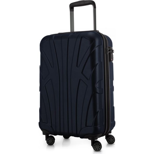 Suitline - Bagaglio A Mano Leggero 55X35X20 Cm Trolley Aereo 34 L Bagaglio A Mano Valigia Cabina Leggera Valigia Cabina 4 Ruote Bagaglio A Mano Bagaglio Tsa ,Blu Scuro-image