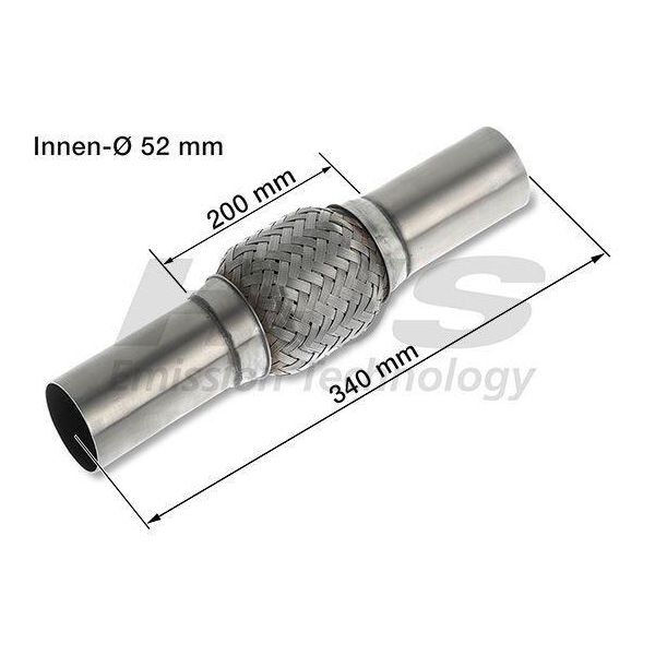 Hjs 83 00 8555 Tubo Flessibile Impianto Di Scarico Tubo Di Scarico Per Alfa Romeo 147 (937)-image