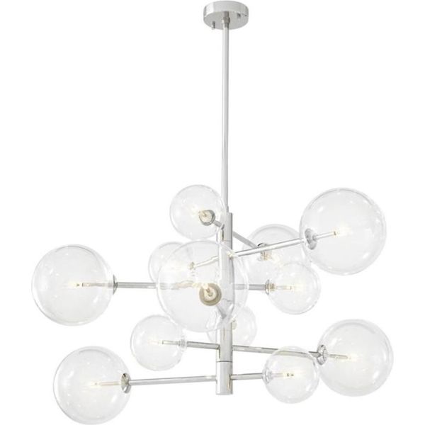 Casa Padrino Lampadario Alogeno In Argento Ø 90 X H. 53 Cm - Qualità-image