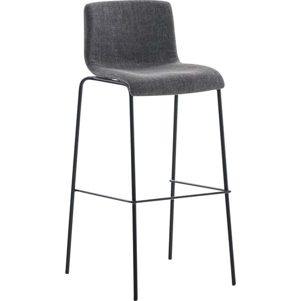 Clp Sgabello Da Bar Hover In Tessuto Telaio A 4 Gambe Telaio A 4 Gambe, Nero Crema-image