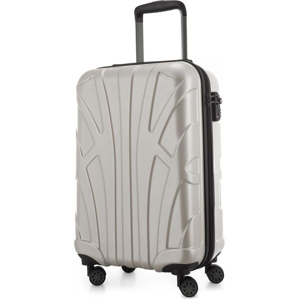 Suitline - Bagaglio A Mano Leggero 55X35X20 Cm Trolley Aereo 34 L Bagaglio A Mano Valigia Cabina Leggera 4 Ruote Bagaglio A Mano Bagaglio A Mano Tsa ,Bianco Opaco-image
