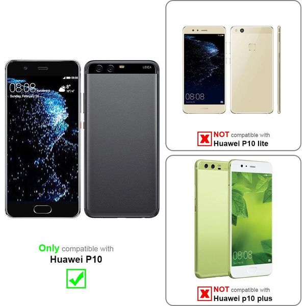 Cadorabo Custodia Per Cellulare Per Huawei P10 Custodia Protettiva In Blu Cover Etui Book Case Booklet-image