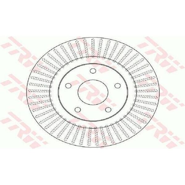 2X Disco Freno Trw DF6533 Per Nissan Juke (F15) Pulsar Hatchback (C13) 44Mm-image