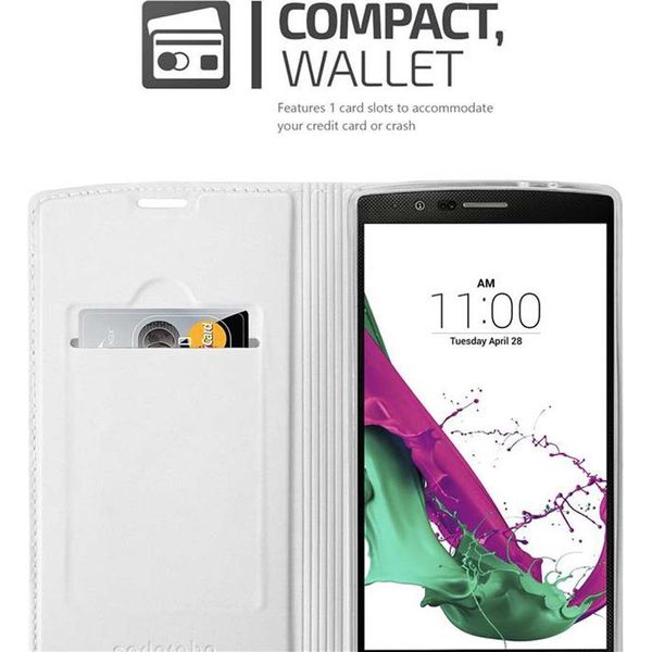 Cadorabo Custodia Per Cellulare Per Lg G4 / G4 Plus Custodia Protettiva In Argento Cover Etui Book Case Booklet-image