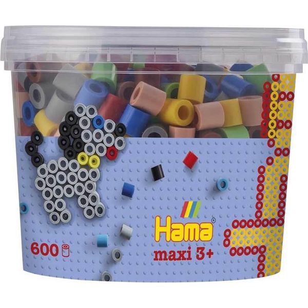 Hama® Iron On Beads Maxi - Scatola Di Perline In Tinta Unita 600 Perline-image