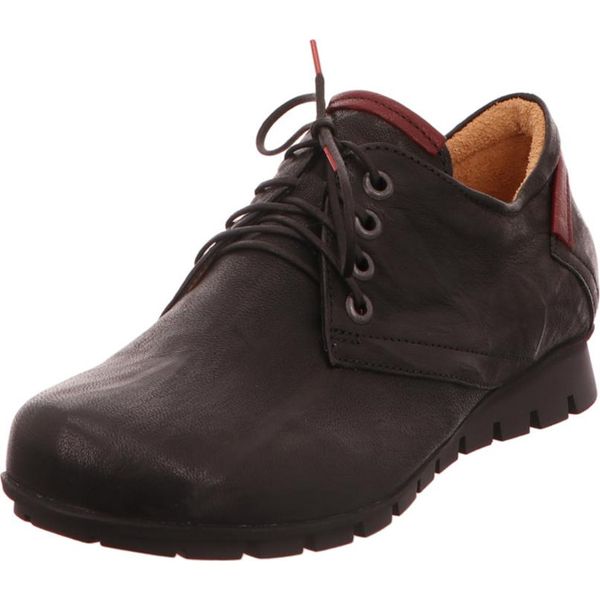 Think Menscha Scarpe Da Donna - Scarpe Da Ginnastica Comode E Stringate Nere Per Il Tempo Libero Nuovo-image