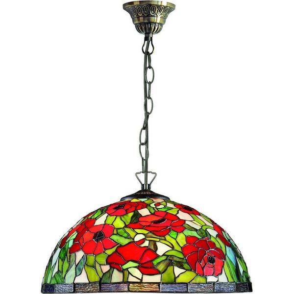 Casa Padrino Lampada A Sospensione Tiffany / Lampada A Sospensione Multicolore Ø 40 X H. 95 Cm - Tiffany Leuchten-image