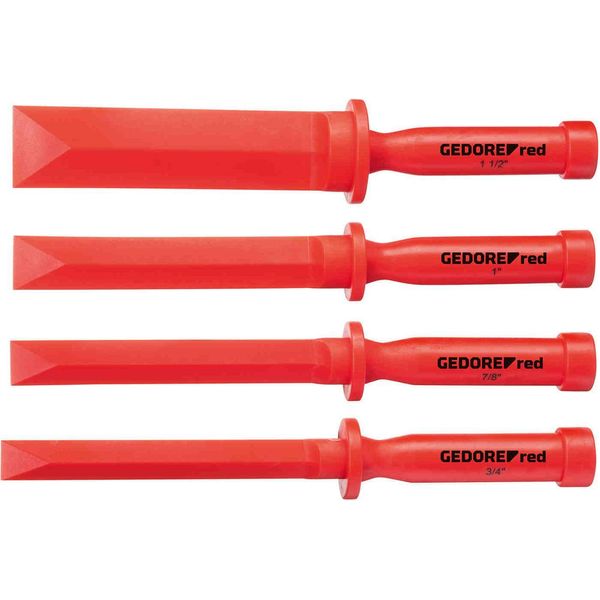 Gedore Red R91901004 Set Di Scalpelli Per Doratura 3/4"-1.1/2"" 4 Pezzi, 3301570"-image