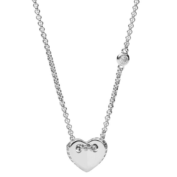 Fossil JFS00425040 Collana Da Donna Con Cuore In Argento 925 Bianco 47 Cm-image