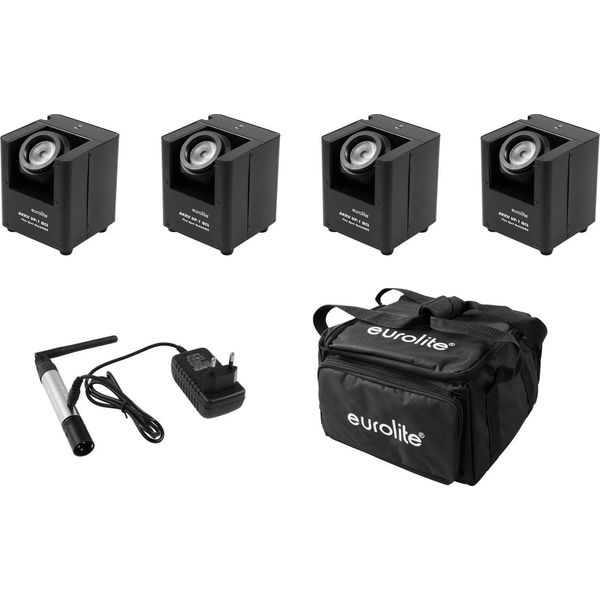 Eurolite Set 4X Akku UP-1 + SB-4 Soft-Bag + Trasmettitore Radio Quickdmx-image