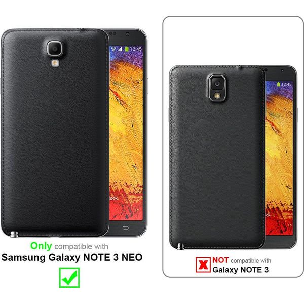 Custodia Cadorabo Per Samsung Galaxy Note 3 Neo Custodia Protettiva In Nero Custodia Flip Per Telefono Cellulare Custodia Cover-image