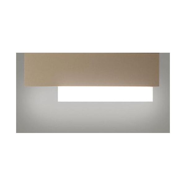 Doha - Applique Led Da Parete Moderna 15W - Alluminio Bianco E Tortora, Luce Calda 3000K, 1270Lm, Diffusore Bisatinato, IP20, L.40X13,5Cm-image