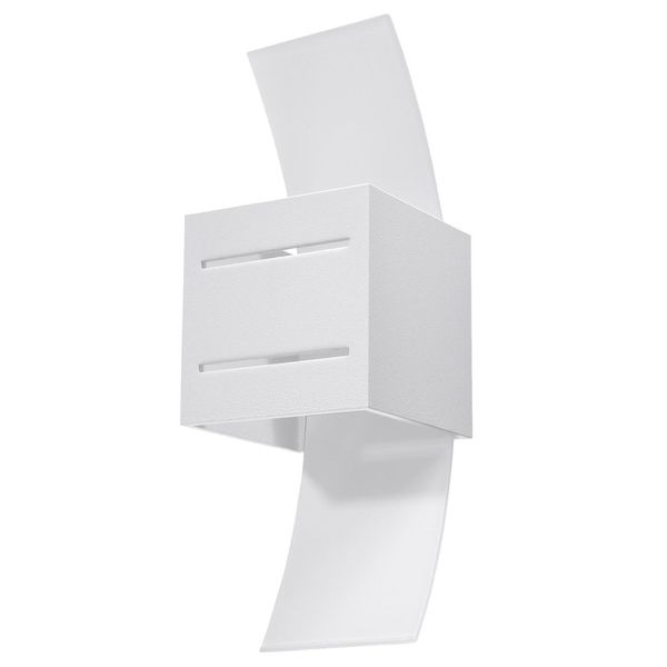 Lampada Da Parete Loreto Bianco 1Xg9 8W Alluminio/Vetro 30X12X10Cm Sollux Lighting-image