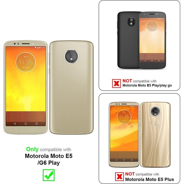 Custodia Cadorabo Per Motorola Moto E5 / G6 Play Custodia Protettiva In Nero Custodia Flip Per Cellulare Custodia Cover-image