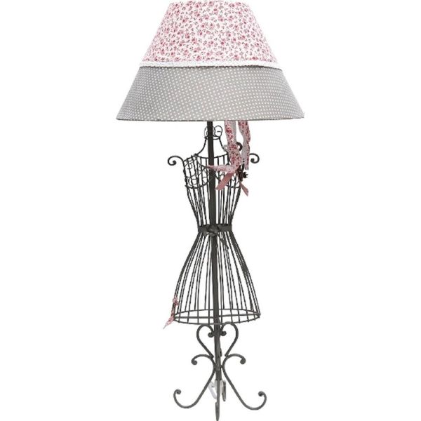Casa Padrino Designer Lampada Da Tavolo Busto Multicolore Ø 30 X H. 56 Cm - Accessori Decorativi-image