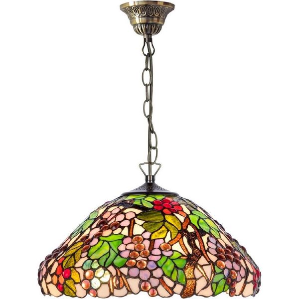 Casa Padrino Lampada A Sospensione Tiffany Multicolore Ø 40 Cm - Lampada A Sospensione Fatta A Mano In 729 Parti-image