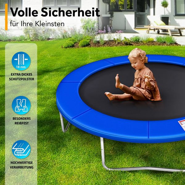 Kiduku® Copribordo Trampolino Blu Ø366 Cm Copri Bordo Antistrappo-image