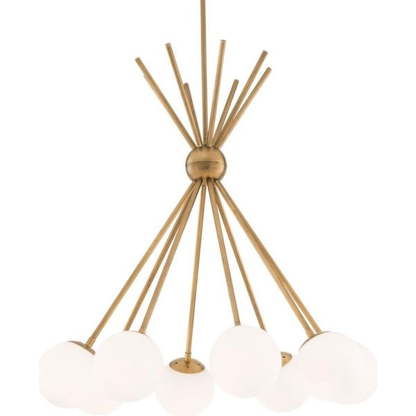 Casa Padrino Lampadario Ottone Antico / Bianco Ø 85 X H. 84 Cm - Mobili Di Design-image