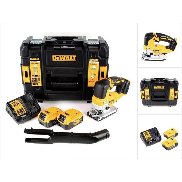 Dewalt Dcs 334 P2 Seghetto Alternativo A Batteria 18V In Valigetta T-STAK + 2X Batterie 5,0Ah + Caricabatterie-image