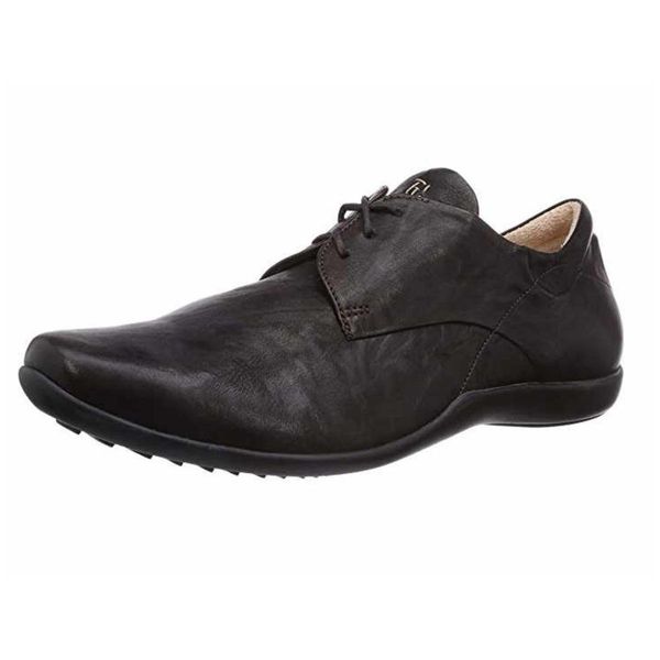 Think Stone Scarpe Da Uomo - Scarpe Basse Eleganti - Scarpe Stringate Marroni Nuovo-image