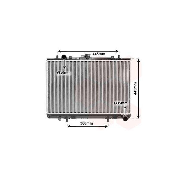 Van Wezel 32002188 Radiatore Radiatore Acqua Radiatore Motore Per Mitsubishi Pajero Ii (V3W, V2W, V4W) Pajero Iii Suv Cabrio (V6W, V7W) Pajero Ii Canvas Top-image