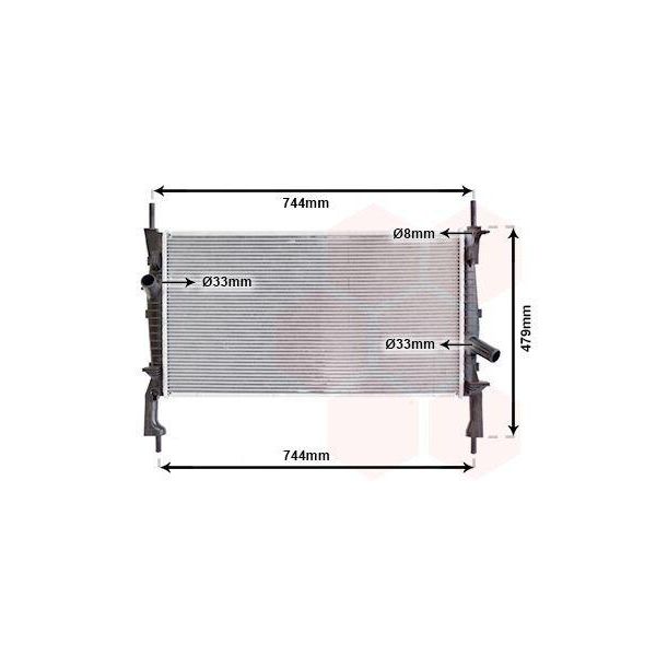 Van Wezel 18002404 Radiatore Acqua Radiatore Motore Per Ford Transit Mk6 Box (V347, V348, Fa) Transit Mk6 Bus (V347, V348, Fd, Fb, Fs, Fz, Fc)-image