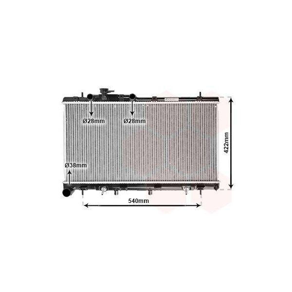Van Wezel 51002059 Radiatore Acqua Radiatore Motore Per Subaru Legacy Iii Estate (Bh) Outback (Be, Bh)-image