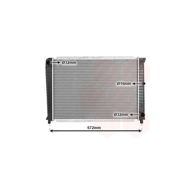 Van Wezel 59002088 Radiatore Acqua Radiatore Motore Per Volvo 940 Ii Estate (945) 940 Ii (944)-image