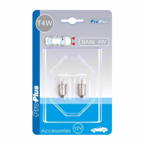 Lampadina Per Auto 12V 4W Ba9S 2 Pezzi In Blister-image