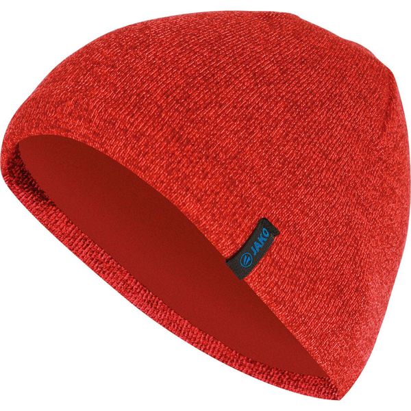 Jako Cappello Unisex In Maglia, Colore:Rosso Screziato, Taglia:Senior-image