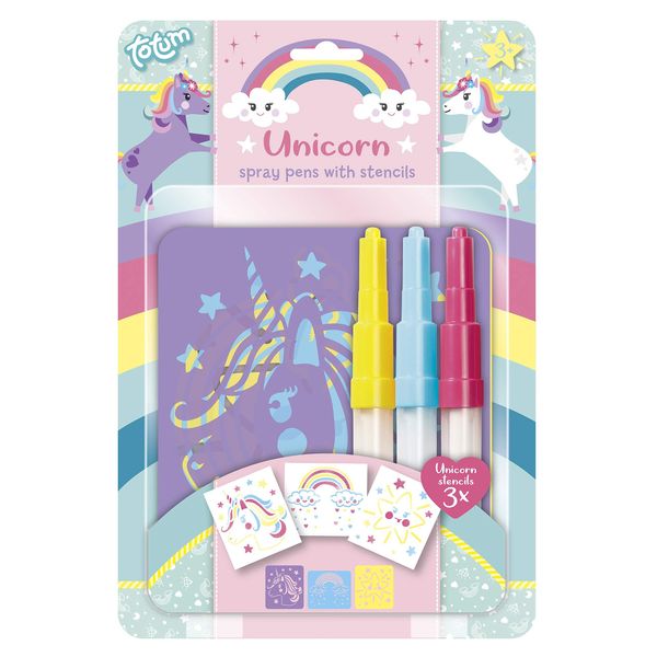 Totum Totum Unicorn Penna Spray 3 Penne Chiare E Stencil Artigianato Con Effetto Aerografo-image