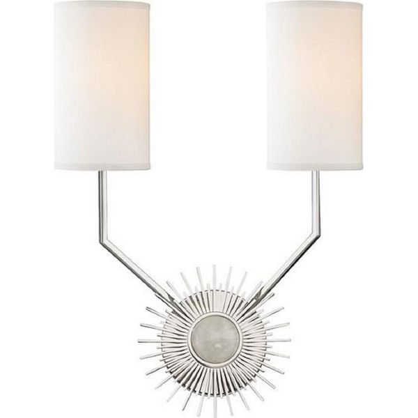 Casa Padrino, Applique Di Design Argento/Bianco 33,6 X 14,6 X H. 46,3 Cm - Qualità-image
