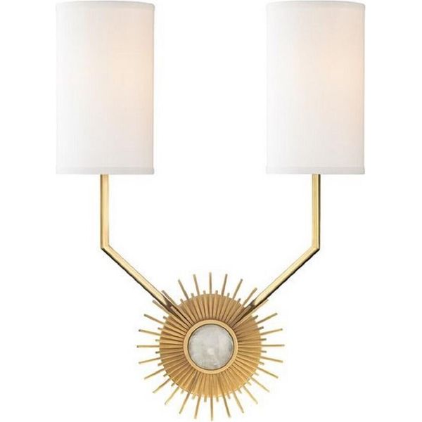 Casa Padrino Lampada Da Parete Di Design Colore Ottone Antico/Bianco 33,6 X 14,6 X H. 46,3 Cm - Qualità-image