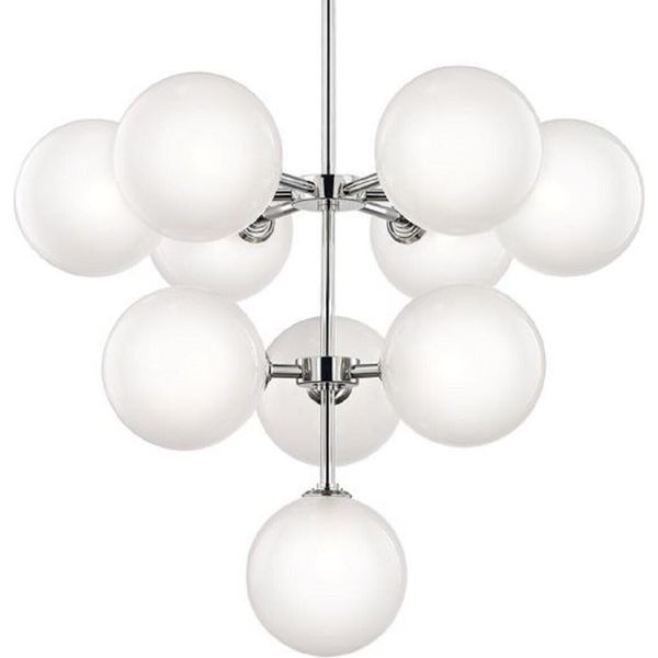 Casa Padrino Lampadario A Led Argento Ø 75,6 X H. 63,5 Cm - Lampadario Con Paralumi Sferici - Qualità-image