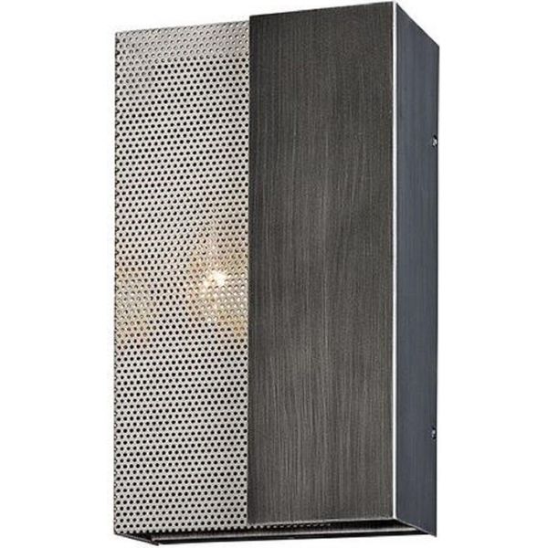 Casa Padrino Lampada Da Parete Grafite / Argento 17,8 X 10,2 X H. 30,5 Cm - Hotel & Restaurant Lamp-image