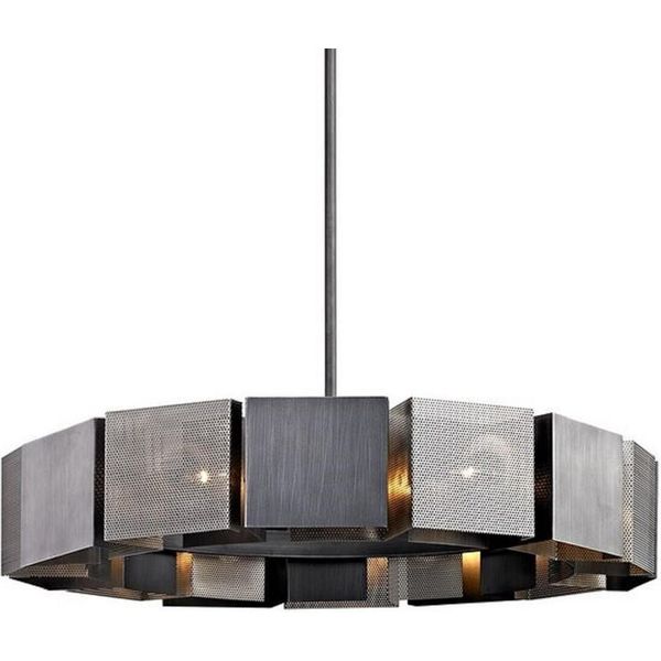 Casa Padrino Lampadario Grafite/Argento Ø 92,1 X H. 18,4 Cm - Collezione Luxury-image