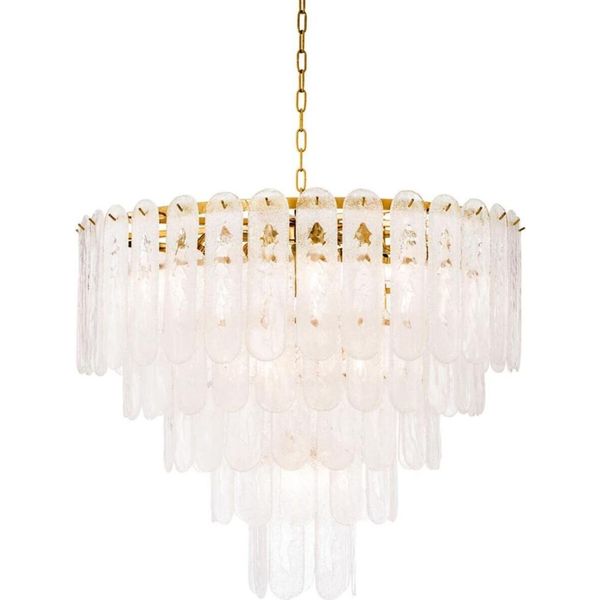 Casa Padrino Lampadario Oro Ø 85 X H. 73 Cm - Lampadario Per Hotel E Ristoranti Con Vetro Satinato-image