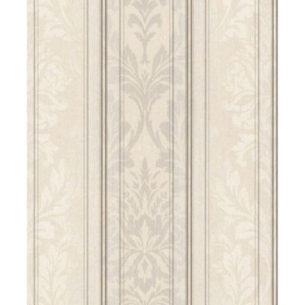 Casa Padrino Carta Da Parati Tessile Barocca Crema / Grigio / Bianco / Antracite 10,05 X 0,53 M - Carta Da Parati Per Il Soggiorno - Accessori Decorativi-image