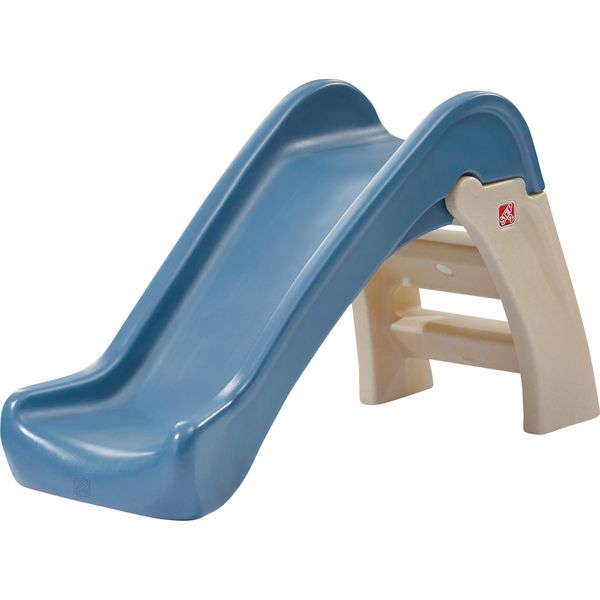 Step2 Play & Fold Jr Scivolo In Blu | Scivolo Di Plastica Pieghevole Sciolto Per Bambino Da 2 A 6 Anni | Scivolo Di Plastica Per Bambini Per Il Giardino / All'aperto-image