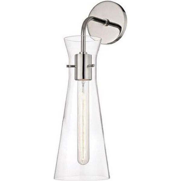 Casa Padrino Lampada Da Parete Argento 14 X 19,1 X H. 47 Cm - Hotel & Restaurant Lamp-image